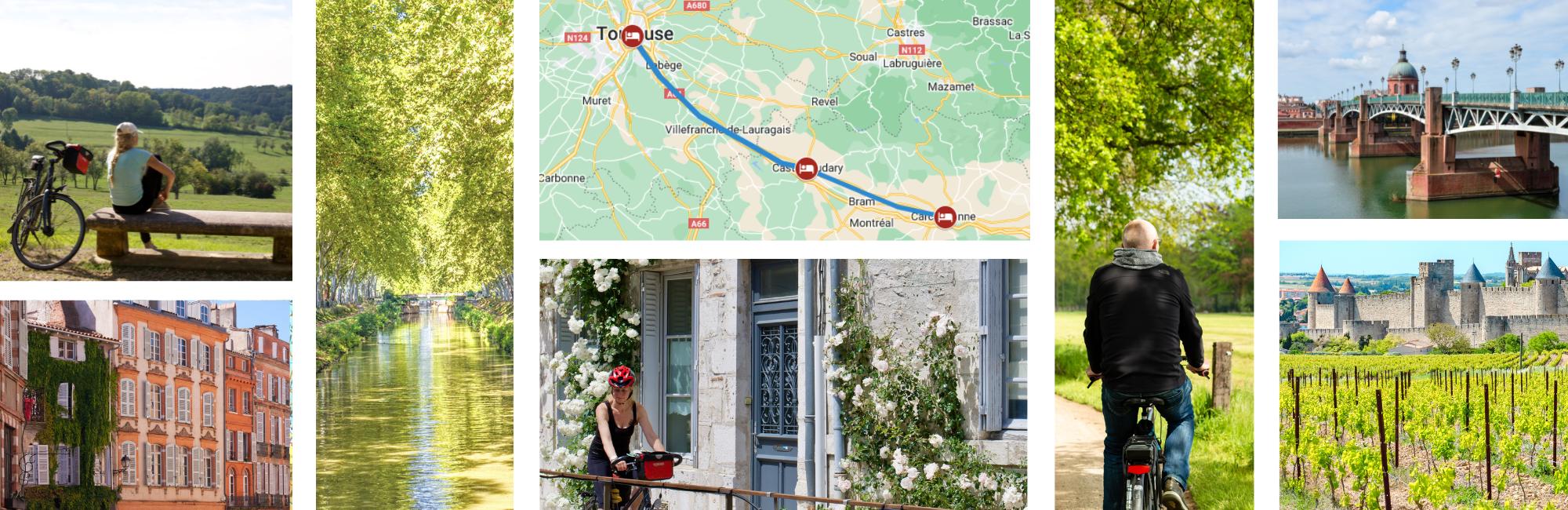 Linear organised cycle tours in France